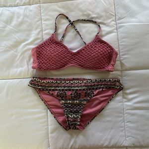 Pink crochet bikini